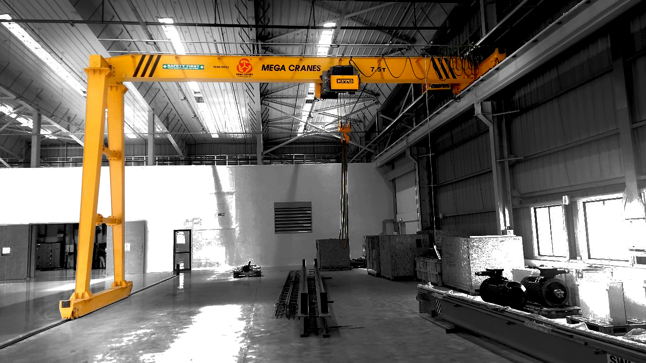 mega crane manufacture Single Girder Semi-Gantry Crane 