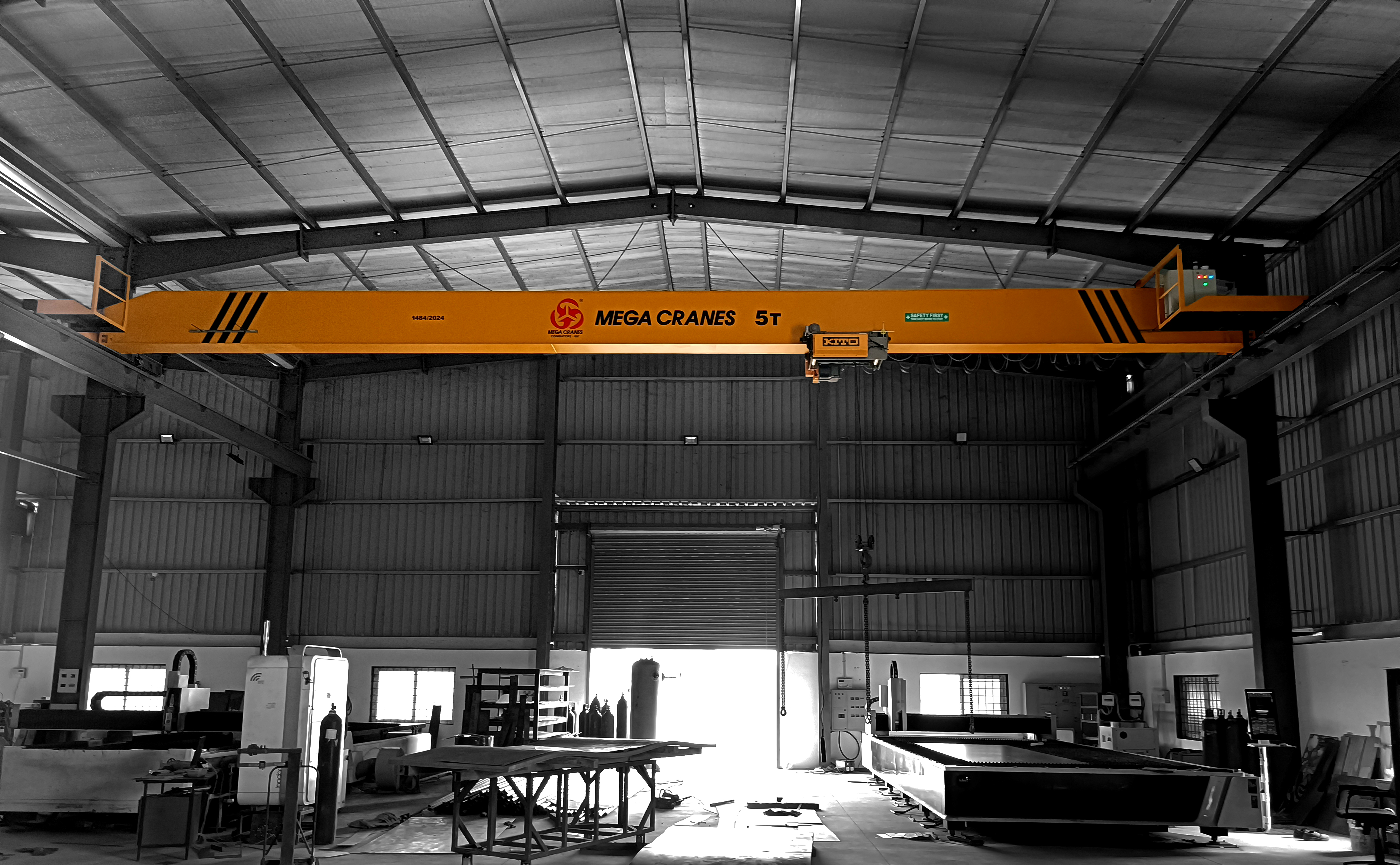 mega crane manufacture Single Girder EOT Crane